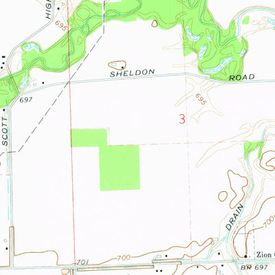 United States Geological Survey Palmyra, MI (1972, 24000-Scale) digital map