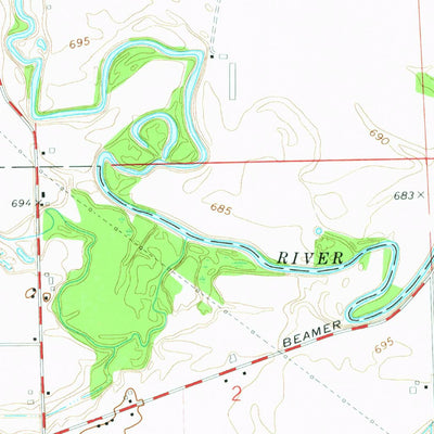 United States Geological Survey Palmyra, MI (1972, 24000-Scale) digital map