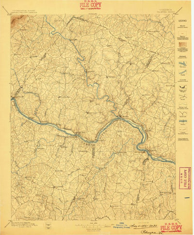 United States Geological Survey Palmyra, VA (1897, 125000-Scale) digital map