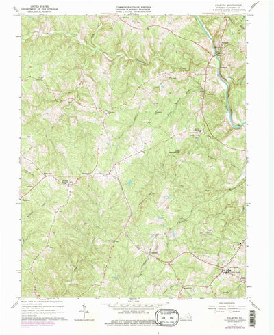 United States Geological Survey Palmyra, VA (1967, 24000-Scale) digital map