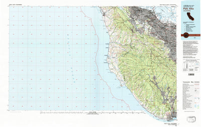 United States Geological Survey Palo Alto, CA (1982, 100000-Scale) digital map