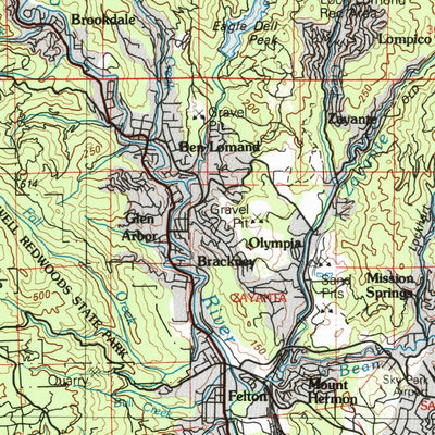 United States Geological Survey Palo Alto, CA (1982, 100000-Scale) digital map