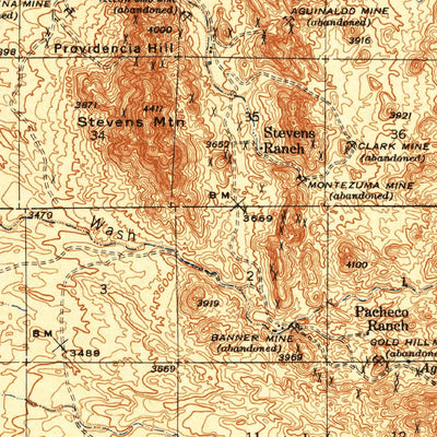 United States Geological Survey Palo Alto Ranch, AZ (1943, 62500-Scale) digital map