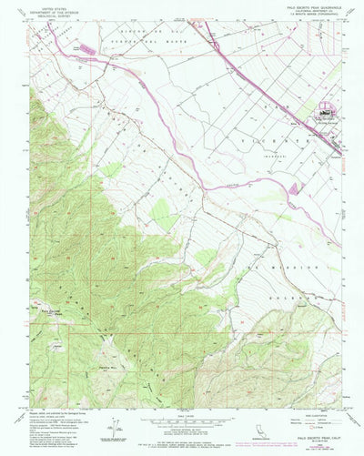 United States Geological Survey Palo Escrito Peak, CA (1956, 24000-Scale) digital map