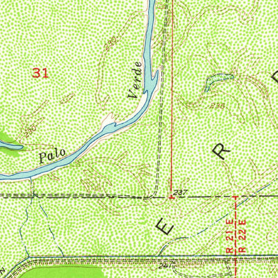 United States Geological Survey Palo Verde, CA-AZ (1952, 24000-Scale) digital map