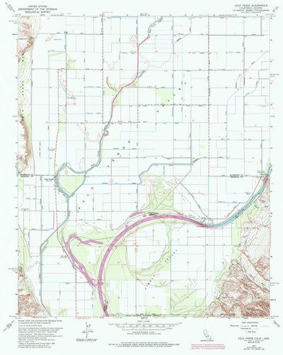 United States Geological Survey Palo Verde, CA-AZ (1965, 24000-Scale) digital map