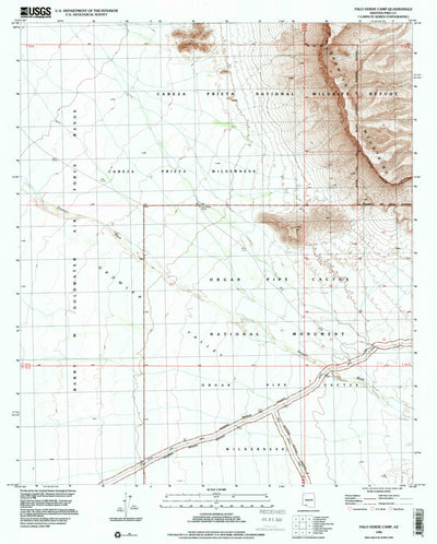 United States Geological Survey Palo Verde Camp, AZ (1996, 24000-Scale) digital map
