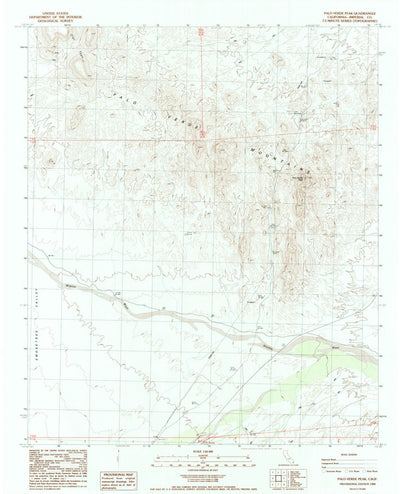 United States Geological Survey Palo Verde Peak, CA (1988, 24000-Scale) digital map