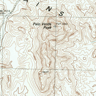 United States Geological Survey Palo Verde Peak, CA (1988, 24000-Scale) digital map
