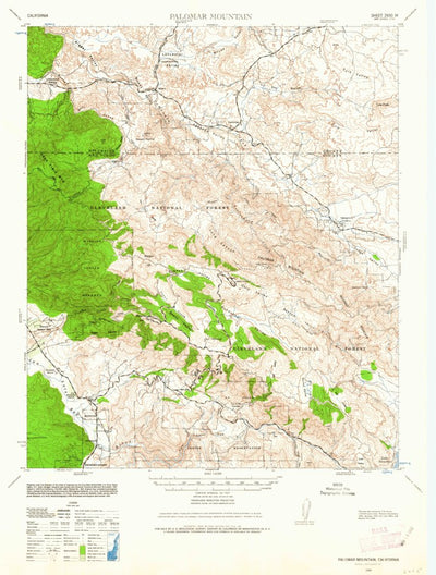 United States Geological Survey Palomar Mountain, CA (1939, 62500-Scale) digital map