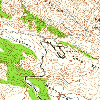 United States Geological Survey Palomar Mountain, CA (1939, 62500-Scale) digital map