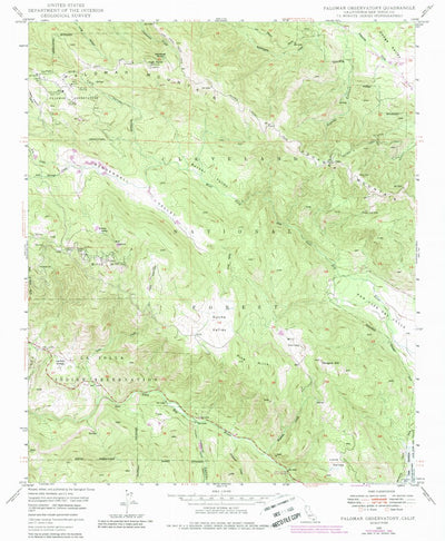 United States Geological Survey Palomar Observatory, CA (1949, 24000-Scale) digital map