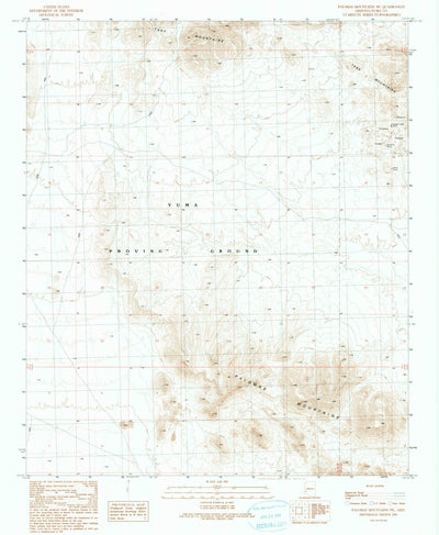 United States Geological Survey Palomas Mountains SW, AZ (1990, 24000-Scale) digital map