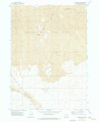 United States Geological Survey Palomino Lake, OR (1972, 24000-Scale) digital map