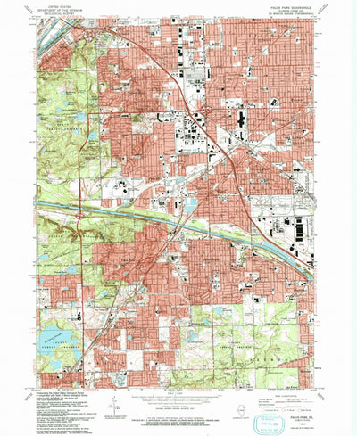 United States Geological Survey Palos Park, IL (1993, 24000-Scale) digital map