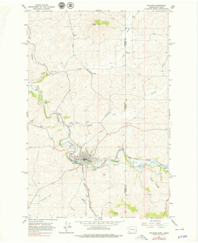 United States Geological Survey Palouse, WA-ID (1964, 24000-Scale) digital map