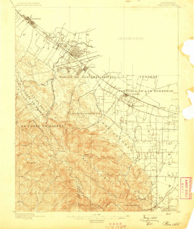 United States Geological Survey Palto Alto, CA (1897, 62500-Scale) digital map