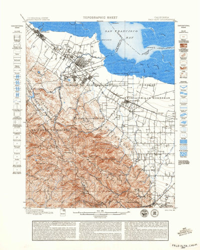 United States Geological Survey Palto Alto, CA (1899, 62500-Scale) digital map