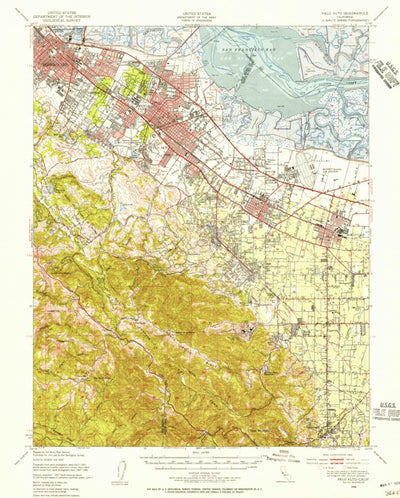 United States Geological Survey Palto Alto, CA (1948, 62500-Scale) digital map