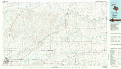United States Geological Survey Pampa, TX-OK (1982, 100000-Scale) digital map
