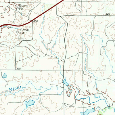 United States Geological Survey Pampa, TX-OK (1982, 100000-Scale) digital map