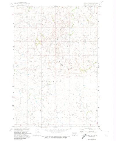 United States Geological Survey Pamplin Hills, ND (1971, 24000-Scale) digital map