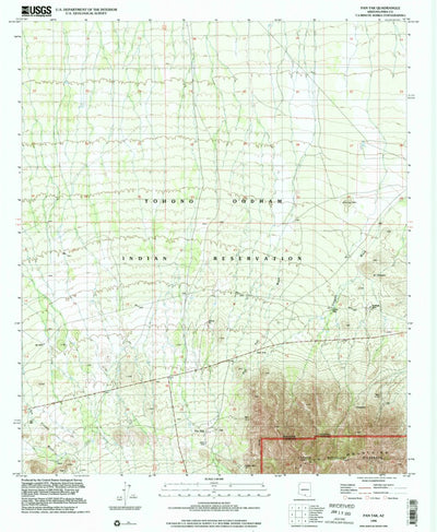 United States Geological Survey Pan Tak, AZ (1996, 24000-Scale) digital map