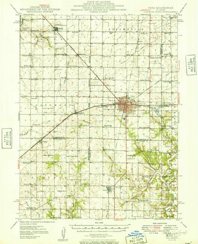 United States Geological Survey Pana, IL (1949, 62500-Scale) digital map