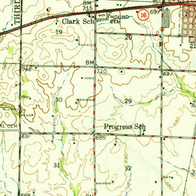 United States Geological Survey Pana, IL (1949, 62500-Scale) digital map