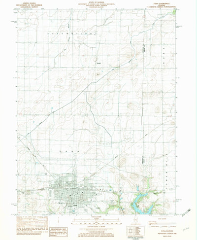 United States Geological Survey Pana, IL (1982, 24000-Scale) digital map
