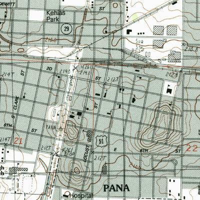United States Geological Survey Pana, IL (1998, 24000-Scale) digital map