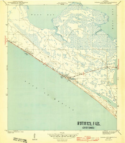 United States Geological Survey Panama City Beach, FL (1943, 31680-Scale) digital map