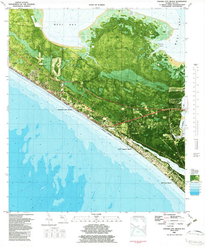 United States Geological Survey Panama City Beach, FL (1982, 24000-Scale) digital map