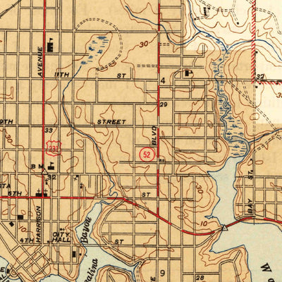 United States Geological Survey Panama City, FL (1943, 31680-Scale) digital map