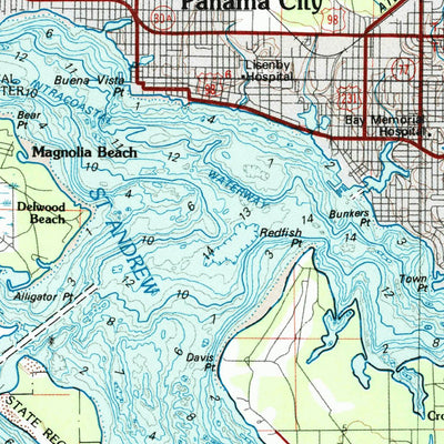 United States Geological Survey Panama City, FL (1981, 100000-Scale) digital map