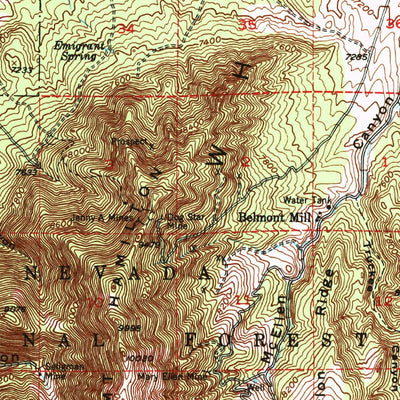 United States Geological Survey Pancake Summit, NV (1951, 62500-Scale) digital map