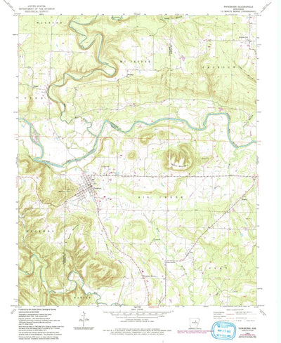 United States Geological Survey Pangburn, AR (1962, 24000-Scale) digital map