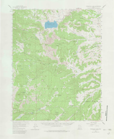 United States Geological Survey Panguitch Lake, UT (1958, 62500-Scale) digital map