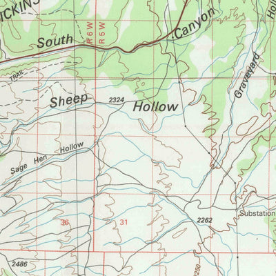 United States Geological Survey Panguitch, UT (1980, 100000-Scale) digital map