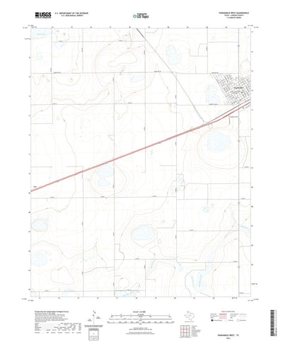 United States Geological Survey Panhandle West, TX (2022, 24000-Scale) digital map