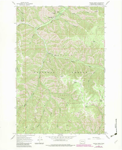 United States Geological Survey Panjab Creek, WA (1967, 24000-Scale) digital map