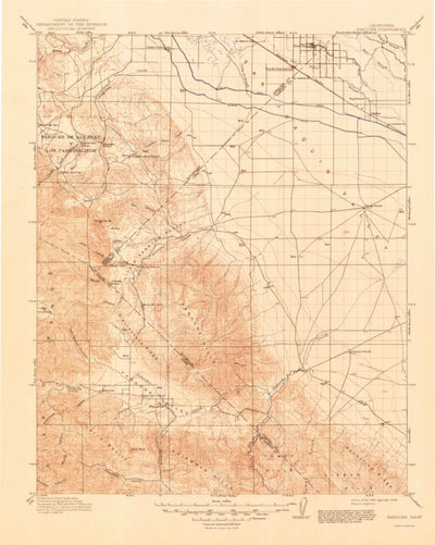 United States Geological Survey Panoche, CA (1913, 125000-Scale) digital map