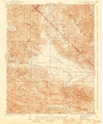 United States Geological Survey Panoche Valley, CA (1944, 62500-Scale) digital map