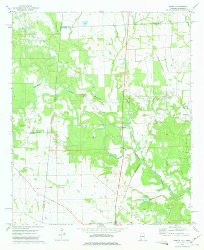 United States Geological Survey Panola, AL-MS (1973, 24000-Scale) digital map