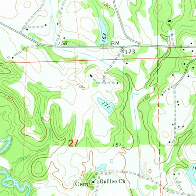 United States Geological Survey Panola, AL-MS (1973, 24000-Scale) digital map
