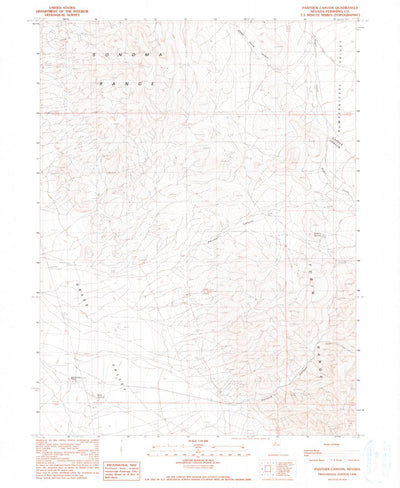 United States Geological Survey Panther Canyon, NV (1990, 24000-Scale) digital map