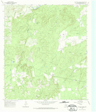 United States Geological Survey Panther Creek, TX (1967, 24000-Scale) digital map