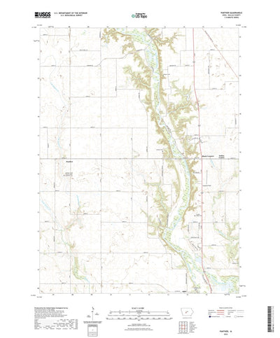 United States Geological Survey Panther, IA (2022, 24000-Scale) digital map