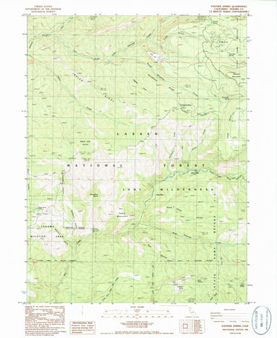 United States Geological Survey Panther Spring, CA (1986, 24000-Scale) digital map