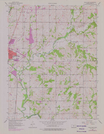 United States Geological Survey Paola East, KS (1956, 24000-Scale) digital map